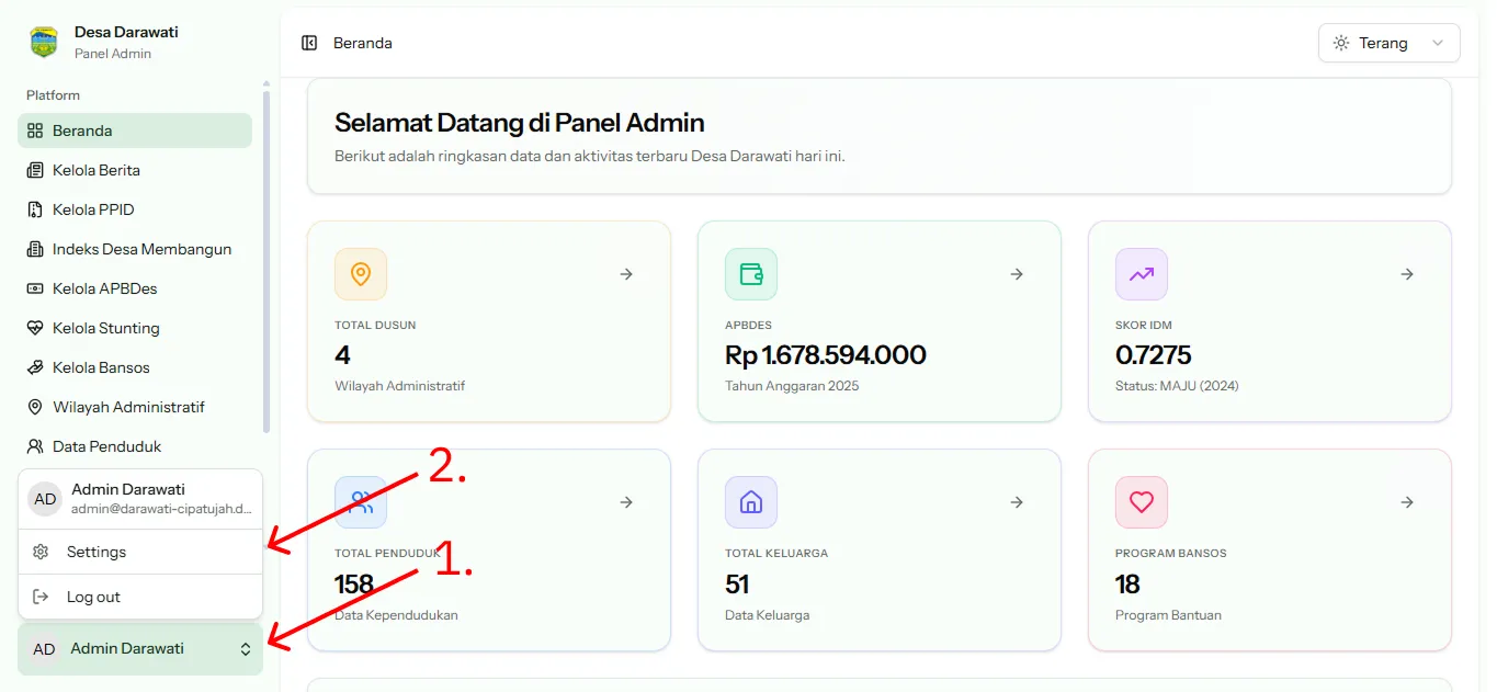 Pengaturan Profile